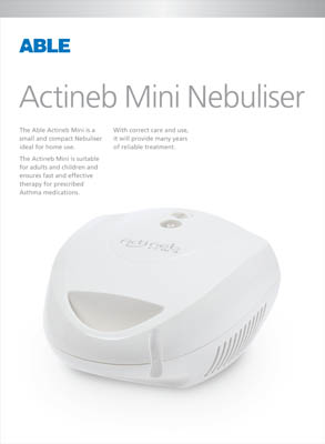 Actineb Mini Nebuliser pack 2D (Front)